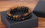 2 Piece Set - Couples, Distance, Friendship Natural Stone Bracelets - Stones & Vine