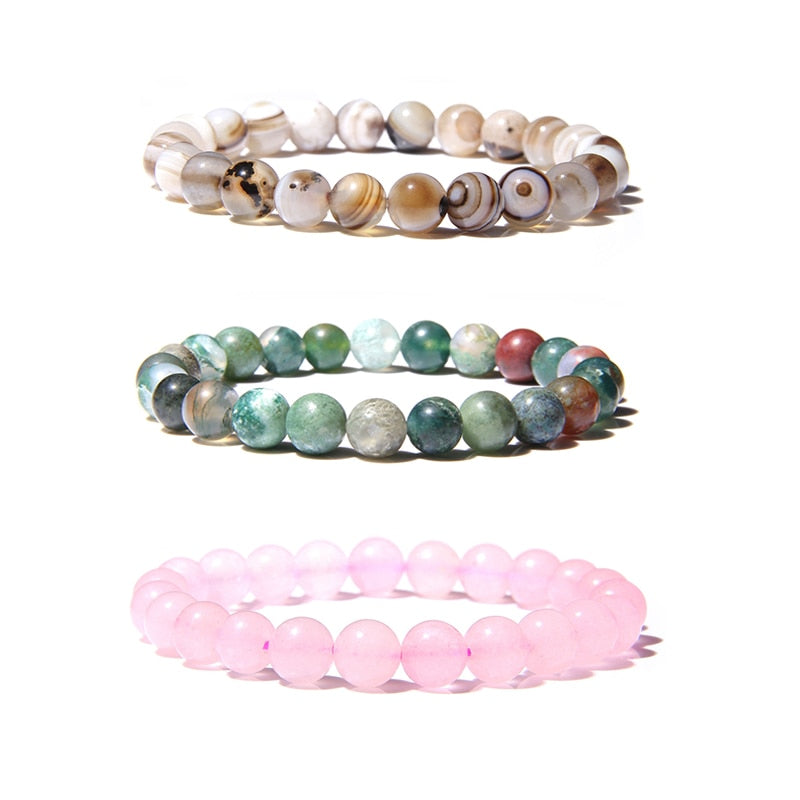 Natural Colors Stone Beads Bracelets - Stones & Vine