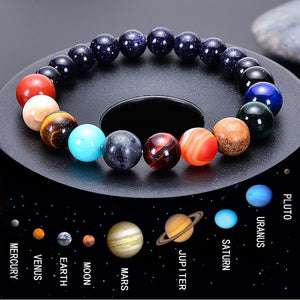 Solar Galaxy Natural Stone Chakra Bracelet - Stones & Vine