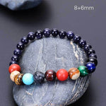 Solar Galaxy Natural Stone Chakra Bracelet - Stones & Vine