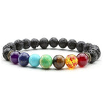 Solar Galaxy Natural Stone Chakra Bracelet - Stones & Vine