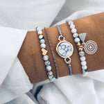 Bohemian Handmade Charm Bracelet Sets - Stones & Vine