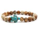 Turquoises Turtle Stone Bracelet Charm Beads Yoga Bracelets - Stones & Vine