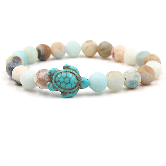 Turquoises Turtle Stone Bracelet Charm Beads Yoga Bracelets - Stones & Vine