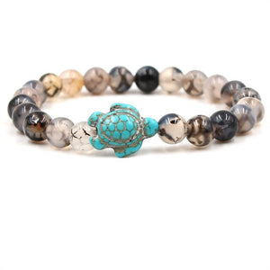 Turquoises Turtle Stone Bracelet Charm Beads Yoga Bracelets - Stones & Vine