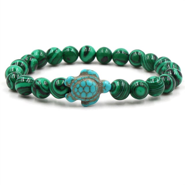 Turquoises Turtle Stone Bracelet Charm Beads Yoga Bracelets - Stones & Vine