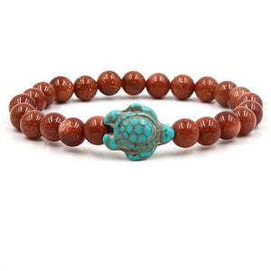 Turquoises Turtle Stone Bracelet Charm Beads Yoga Bracelets - Stones & Vine