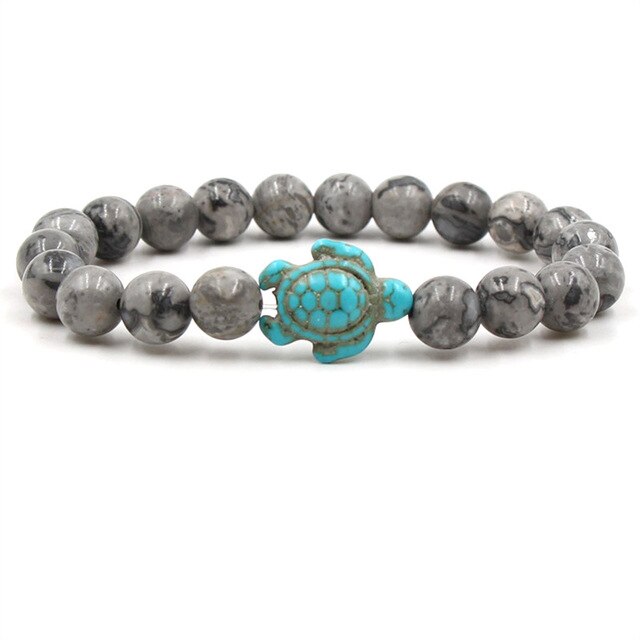 Turquoises Turtle Stone Bracelet Charm Beads Yoga Bracelets - Stones & Vine