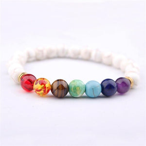 7 Chakra Yoga Stone Bracelet - Stones & Vine