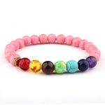 7 Chakra Yoga Stone Bracelet - Stones & Vine