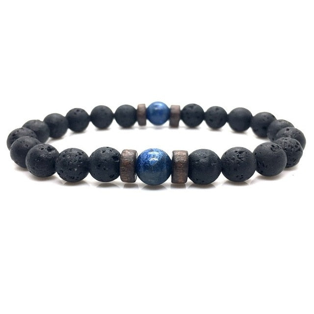 Moonstone Tibetan Lava Stone Diffuser Bead Bracelet