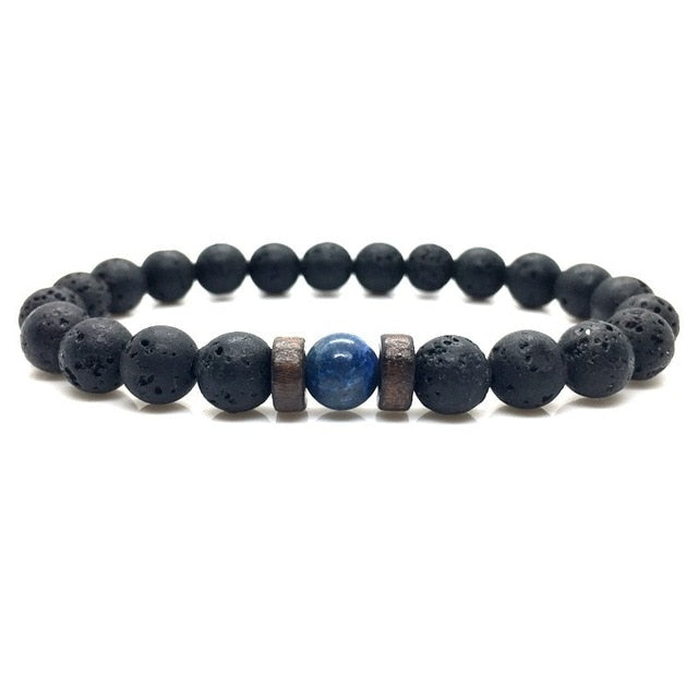 Moonstone Tibetan Lava Stone Diffuser Bead Bracelet