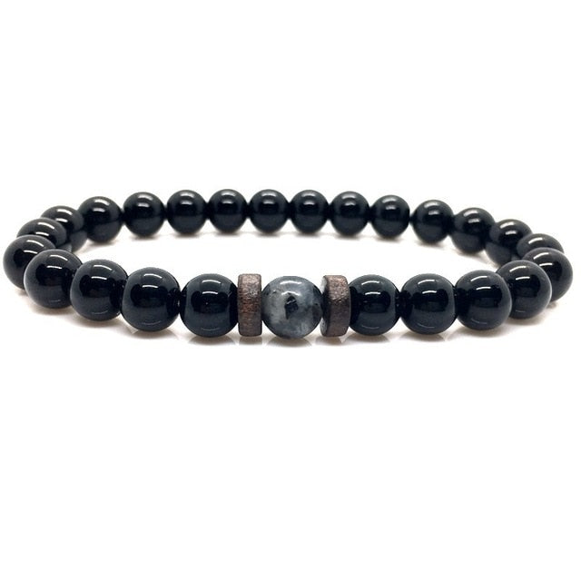 Moonstone Tibetan Lava Stone Diffuser Bead Bracelet