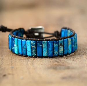 Unisex Bohemian Tube Leather Wrap Bracelet