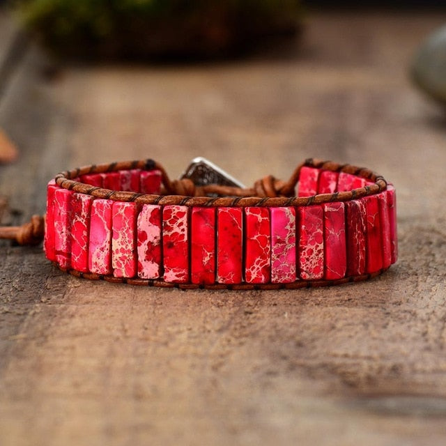 Unisex Bohemian Tube Leather Wrap Bracelet