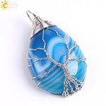 Tree of Life Wire Wrap Necklace & Pendant - Stones & Vine