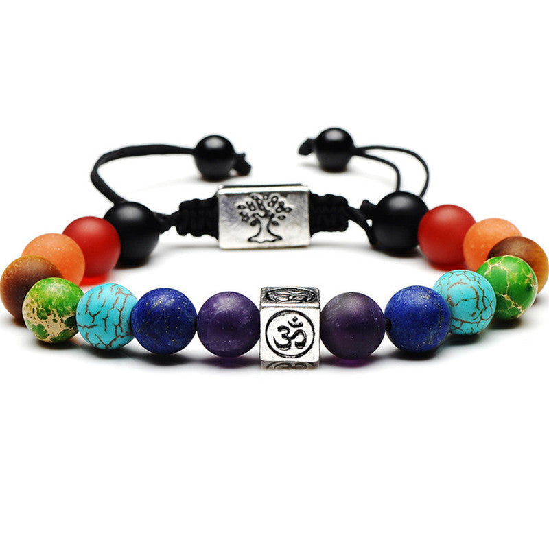 7 Chakra Tree Of Life Charm Bracelet - Stones & Vine