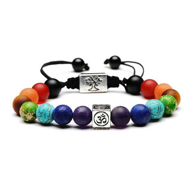 7 Chakra Tree Of Life Charm Bracelet - Stones & Vine