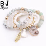 BOJIU Women Bracelet Set - Stones & Vine