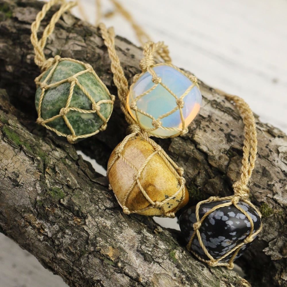 Irregular Natural Stone Healing Necklace - Stones & Vine