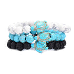 Sea Turtle Beads Bracelets - Stones & Vine