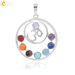 7 Chakras Stones Pendant - Stones & Vine