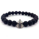 Lava Stone Crown & Helmet Charm Bracelets - Stones & Vine