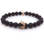 Lava Stone Crown & Helmet Charm Bracelets - Stones & Vine