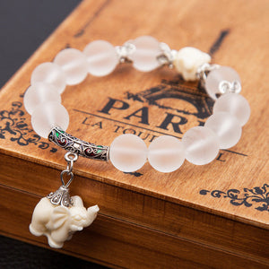 Elephant Charm Bead Bracelet - Stones & Vine