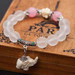 Elephant Charm Bead Bracelet - Stones & Vine