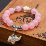 Elephant Charm Bead Bracelet - Stones & Vine