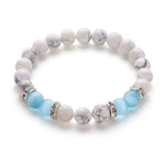 White & Pink Stone Beads Bracelets - Stones & Vine