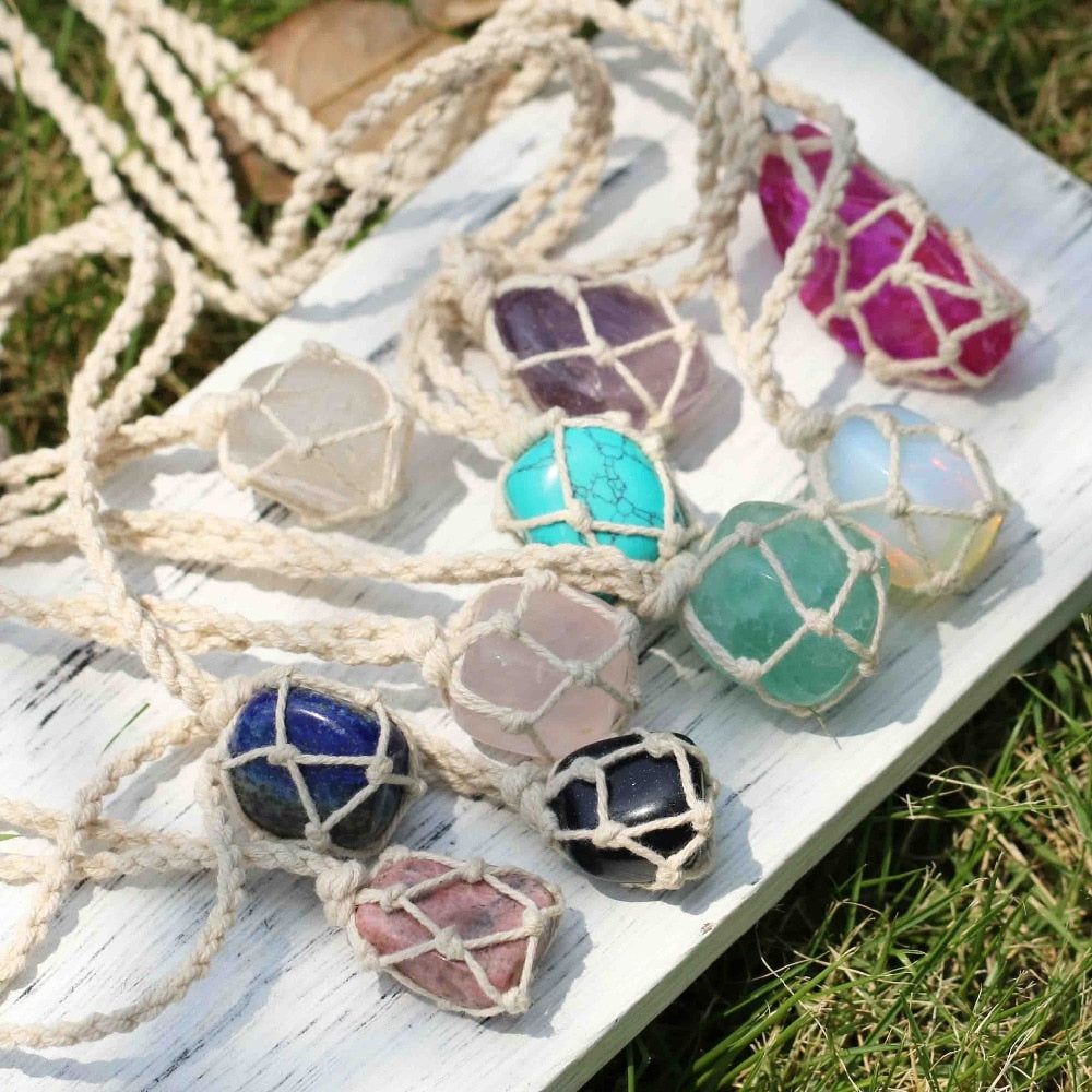 Irregular Natural Stone Healing Necklace - Stones & Vine