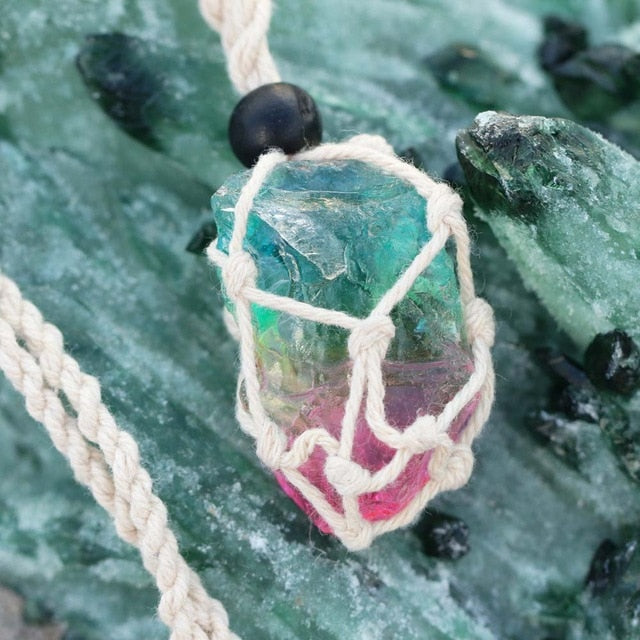 Irregular Natural Stone Healing Necklace - Stones & Vine