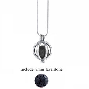 Lava Stone Aromatherapy Vintage Necklace Locket - Stones & Vine