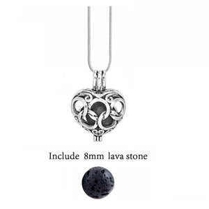 Lava Stone Aromatherapy Vintage Necklace Locket - Stones & Vine