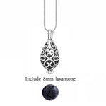 Lava Stone Aromatherapy Vintage Necklace Locket - Stones & Vine