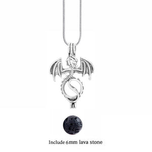 Lava Stone Aromatherapy Vintage Necklace Locket - Stones & Vine