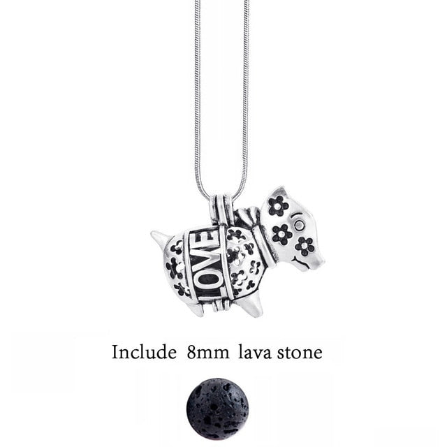 Lava Stone Aromatherapy Vintage Necklace Locket - Stones & Vine