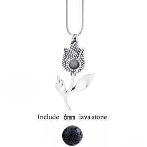 Lava Stone Aromatherapy Vintage Necklace Locket - Stones & Vine