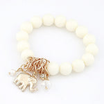 Elephant Charm Beads Bracelet - Stones & Vine