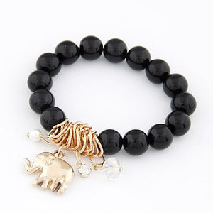 Elephant Charm Beads Bracelet - Stones & Vine