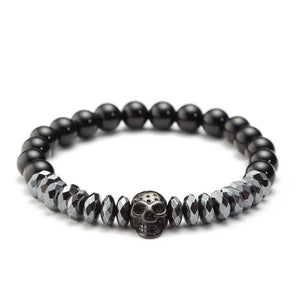 Black Crown & Skull King Charm Bracelets - Stones & Vine