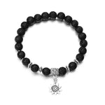 Classic Distance Black & White Charm Beads Bracelets - Stones & Vine