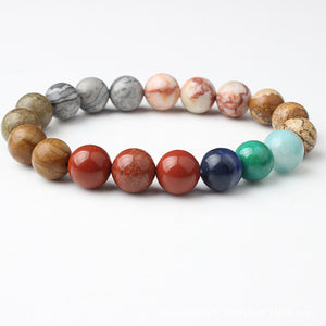 Eight Planets Galaxy 7 Chakra Bracelets - Stones & Vine