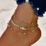 Boho Vintage Beach Anklets - Stones & Vine