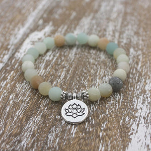 THE PLAYMATE - Matte Frosted Amazonite Bracelet - Stones & Vine