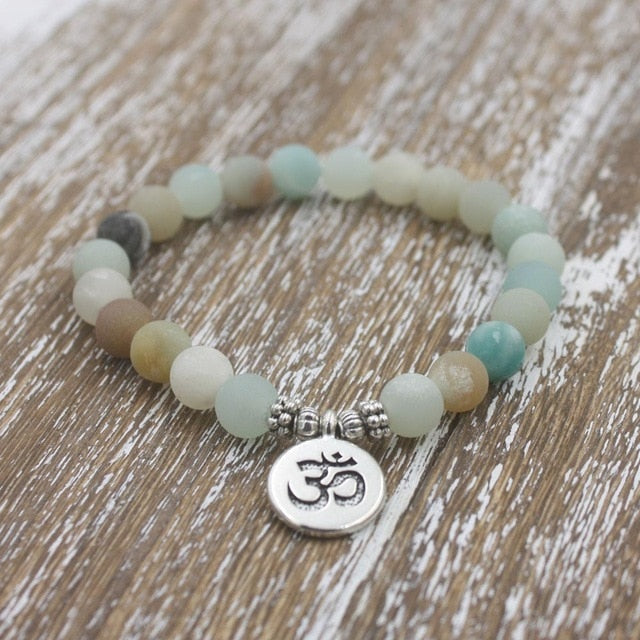 THE PLAYMATE - Matte Frosted Amazonite Bracelet - Stones & Vine