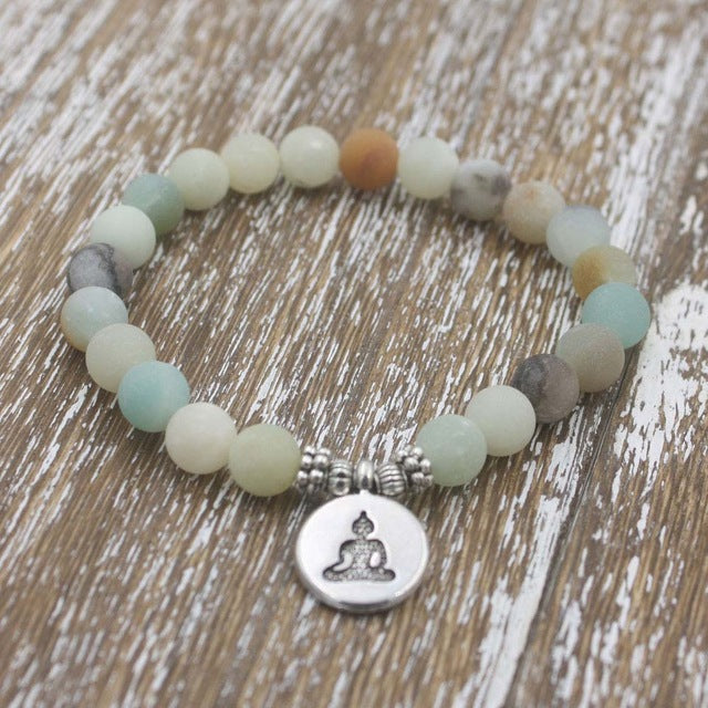 THE PLAYMATE - Matte Frosted Amazonite Bracelet - Stones & Vine