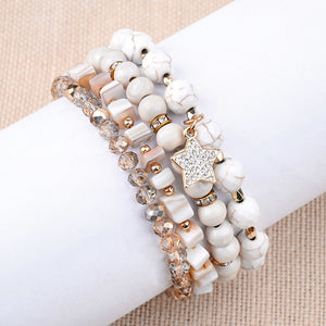 BOJIU Women Bracelet Set - Stones & Vine